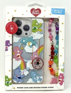 Care Bears Skinny Dip iPhone 15 Pro Max Case Cover With Beaded Strap Glitter